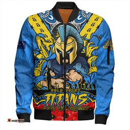 Amazing Aussie Gold Coast Titans Ripped Legacy Of The Game The ANZAC Spirit Lives On Bomber Jacket