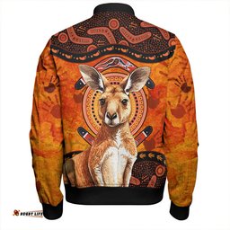 Amazing Aussie Indigenous Australian Aboriginal Kangaroo Spirit Dreaming Bomber Jacket