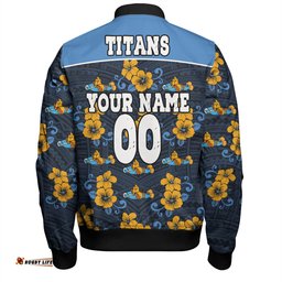 Amazing Aussie Gold Coast Titans Sport With Maori Pattern Bomber Jacket