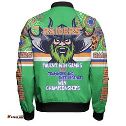 Amazing Aussie Canberra Raiders Custom Talent Win Games But Teamwork And Intelligence Win Championships With Aboriginal Style Bomber Jacket