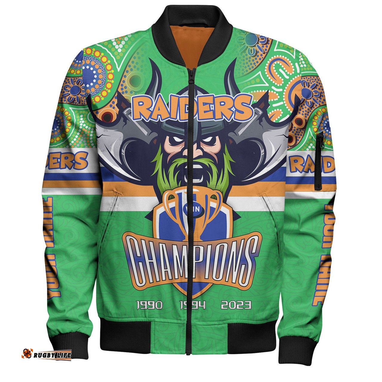 Amazing Aussie Canberra Raiders Custom Talent Win Games But Teamwork And Intelligence Win Championships With Aboriginal Style Bomber Jacket