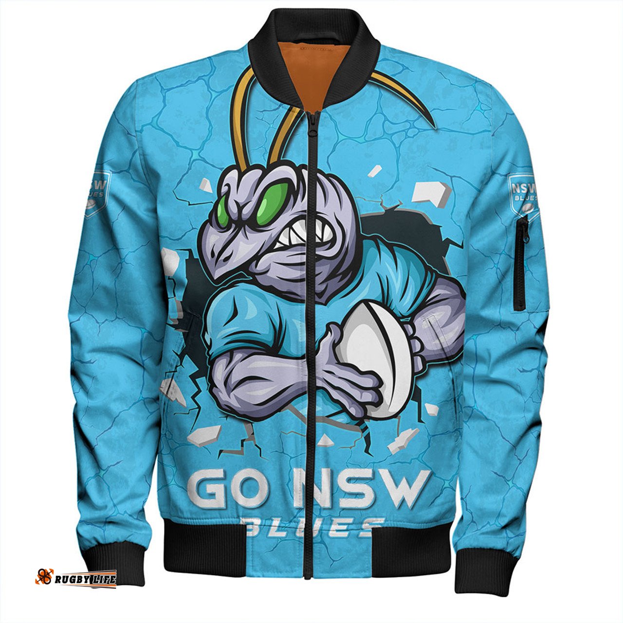 Amazing Aussie New South Wales Blues Go NSW Blues Break The Limit Bomber Jacket