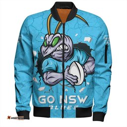 Amazing Aussie New South Wales Blues Go NSW Blues Break The Limit Bomber Jacket