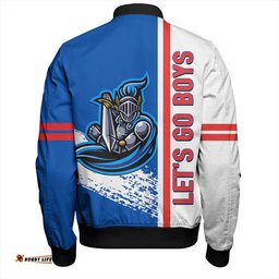 Amazing Aussie Newcastle Knights Sport Knights Mascot Quater Style Bomber Jacket