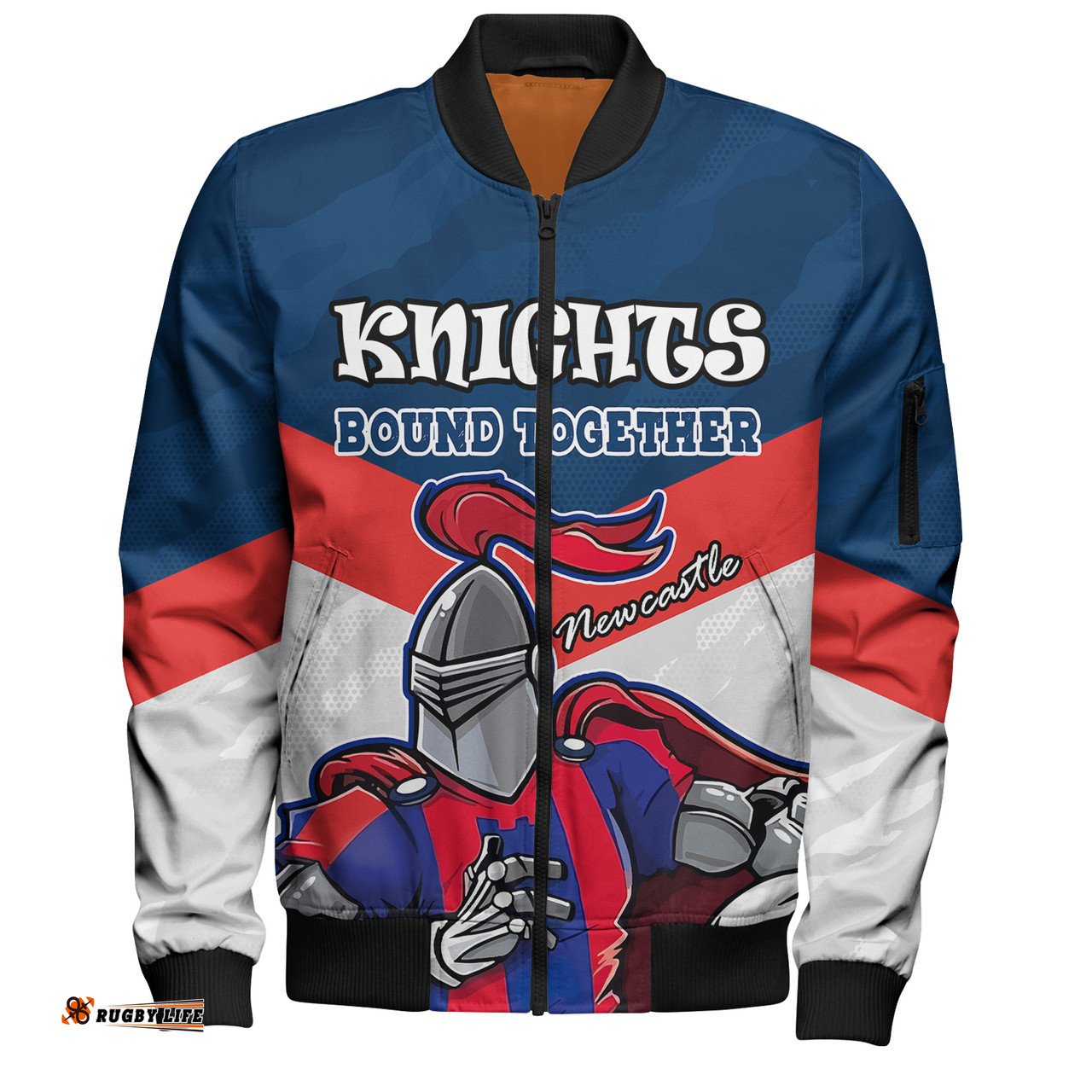 Amazing Aussie Newcastle Knights Custom Knights Supporter Bomber Jacket