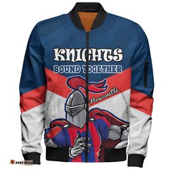 Amazing Aussie Newcastle Knights Custom Knights Supporter Bomber Jacket