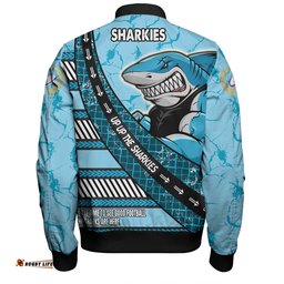 Amazing Aussie Cronulla Sutherland Sharks Theme Song For Rugby With Sporty Style Bomber Jacket