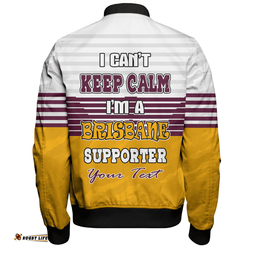 Amazing Aussie Brisbane Broncos Custom Brisbane Broncos Supporter Bomber Jacket