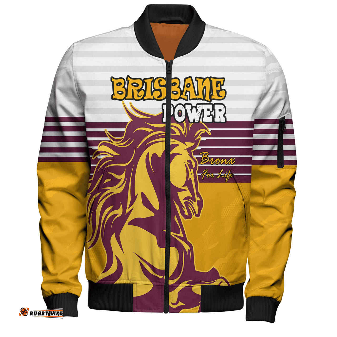 Amazing Aussie Brisbane Broncos Custom Brisbane Broncos Supporter Bomber Jacket