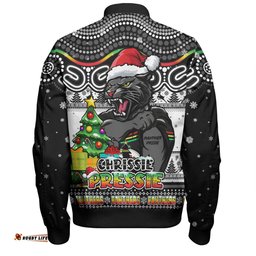 Amazing Aussie Penrith Panthers Aussie Ugly Christmas For Die Hard Fan Supporters Bomber Jacket
