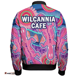 Amazing Aussie ( Custom) Australia Platypus Aboriginal Pink Platypus With Aboriginal Art Dot Painting Patterns Inspired Bomber Jacket