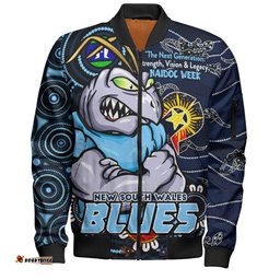 Amazing Aussie New South Wales Blues Spirit Of NAIDOC Series Bomber Jacket