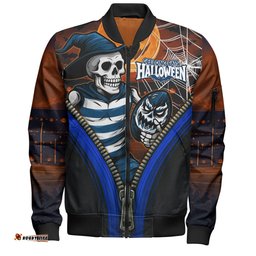 Amazing Aussie Geelong Cats Halloween Night Reaper Bomber Jacket