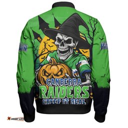 Amazing Aussie Canberra Raiders Dark Moon Rugby Halloween Battle Edition Bomber Jacket