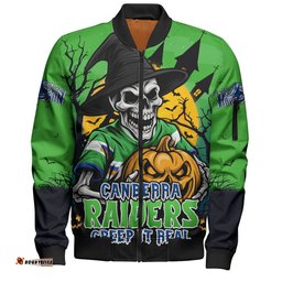 Amazing Aussie Canberra Raiders Dark Moon Rugby Halloween Battle Edition Bomber Jacket