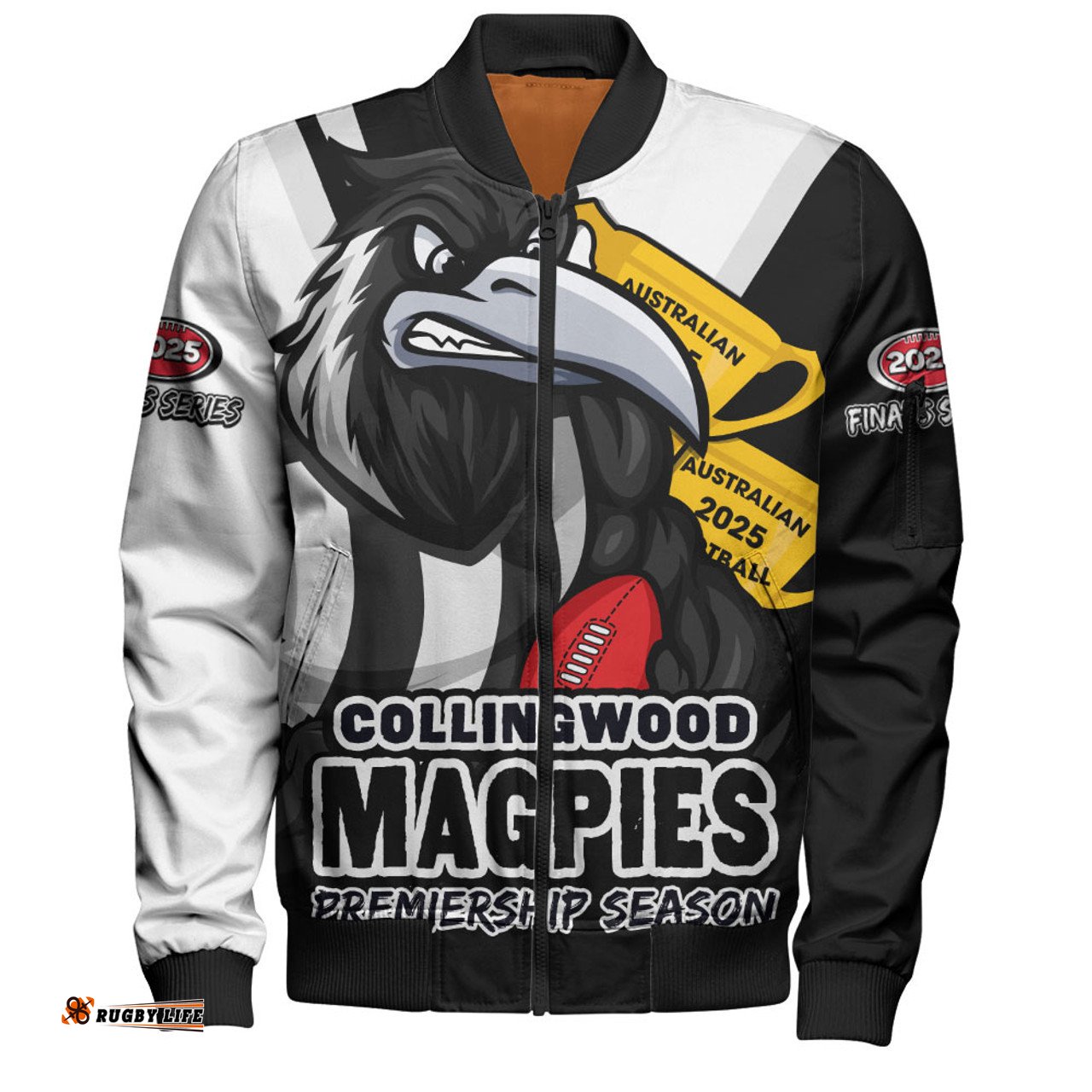 Amazing Aussie Collingwood Australian Football Finals Premiership Spirit Bomber Jacket
