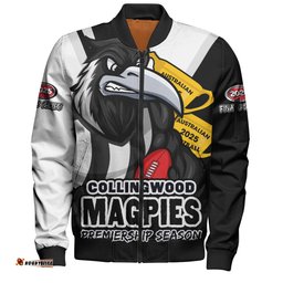 Amazing Aussie Collingwood Australian Football Finals Premiership Spirit Bomber Jacket