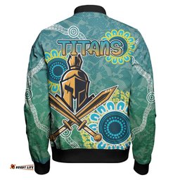 Amazing Aussie Gold Coast Titans Custom Super Gold Coast Titans Bomber Jacket