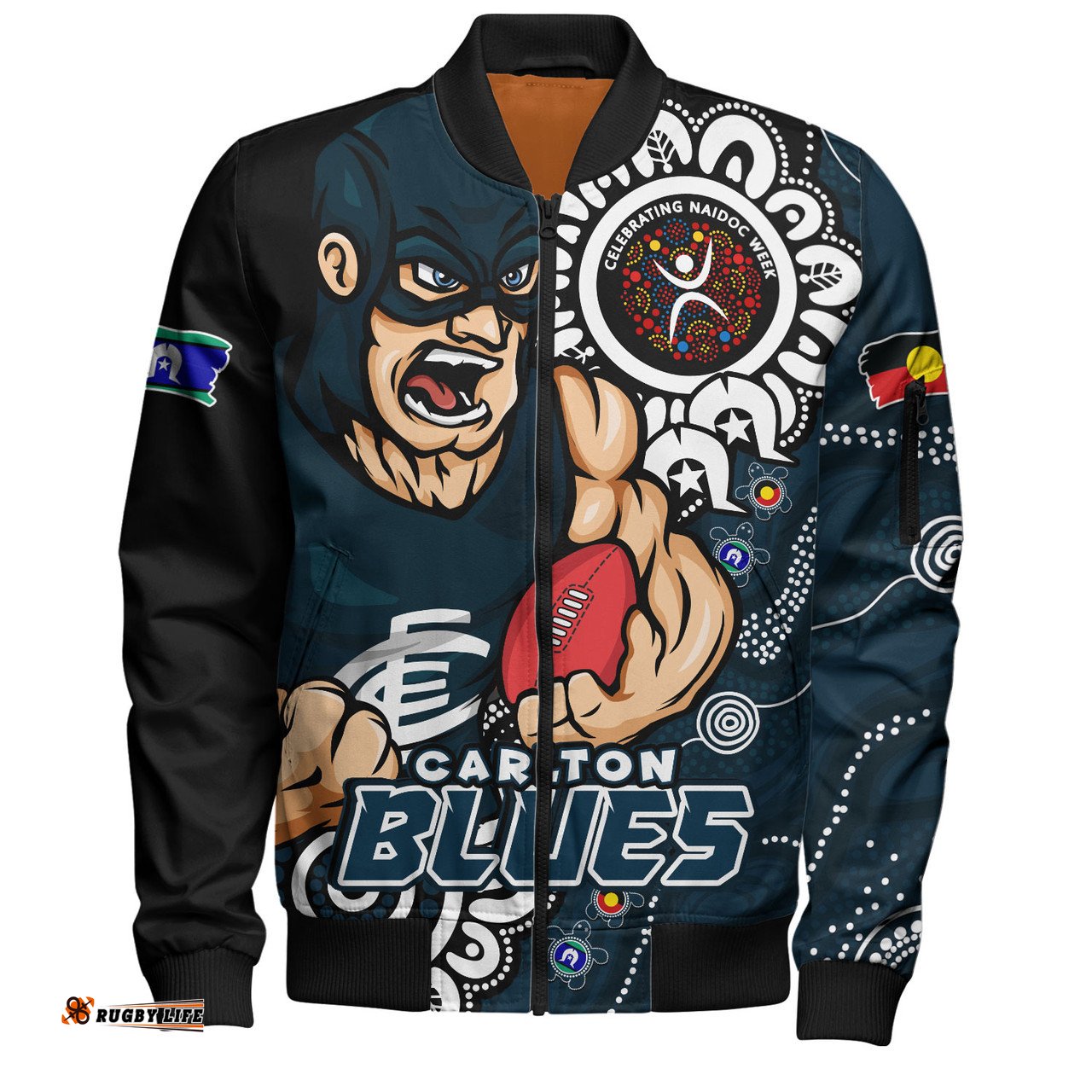 Amazing Aussie Carlton Power Through Generations NAIDOC Edition Bomber Jacket