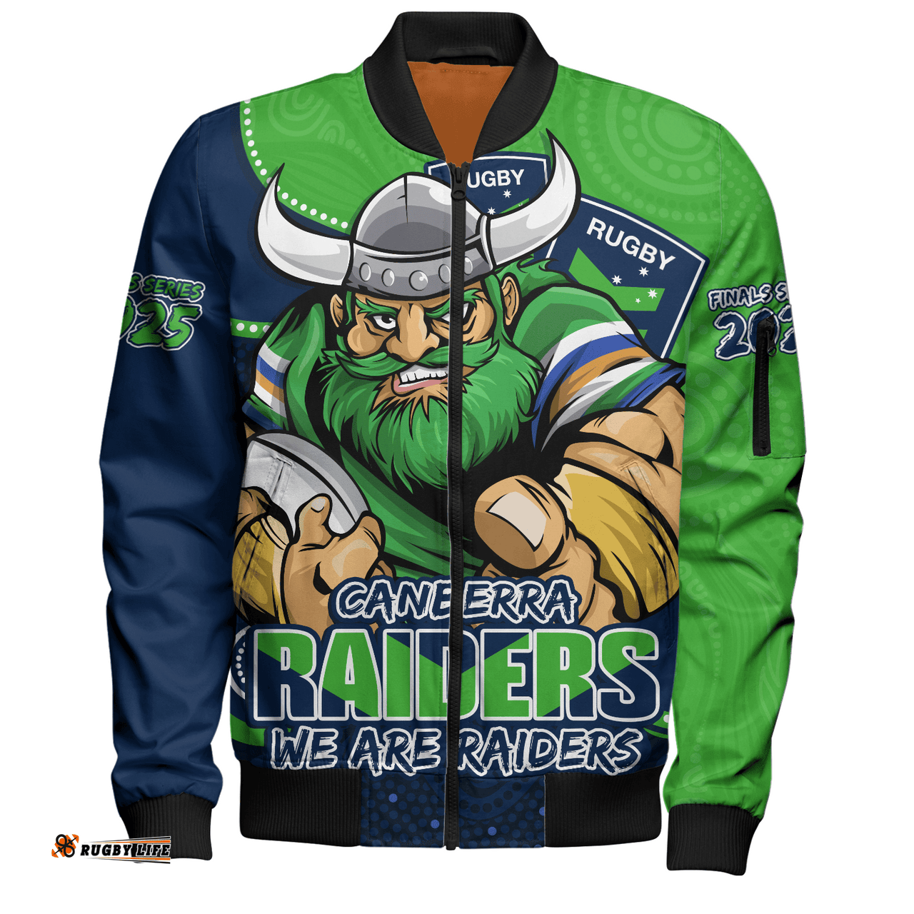 Amazing Aussie Canberra Raiders Battle For Glory Rugby Finals Edition Bomber Jacket