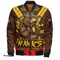Amazing Aussie Hawthorn Ripped Legacy Of The Game The ANZAC Spirit Lives On Bomber Jacket