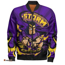 Amazing Aussie Melbourne Storm Premiership Series Sports Gear Bomber Jacket