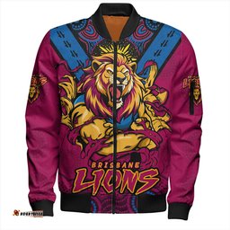Amazing Aussie Brisbane Lions Ripped Legacy Of The Game Bomber Jacket