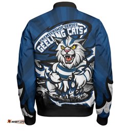 Amazing Aussie Geelong Cats Premiership Series Flame Edition Bomber Jacket
