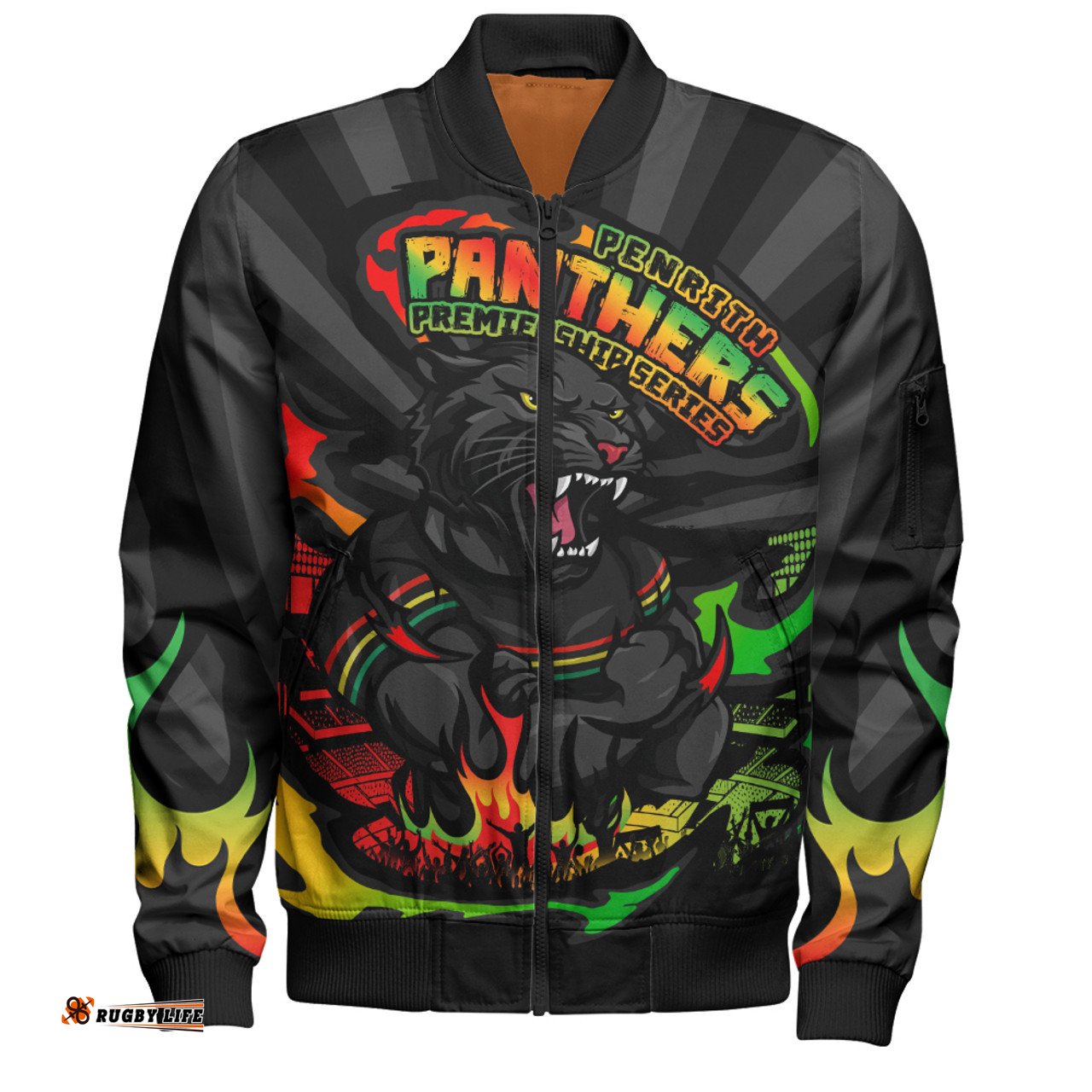 Amazing Aussie Penrith Panthers Premiership Series Sports Gear Bomber Jacket