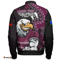 Amazing Aussie Manly Warringah Sea Eagles NAIDOC Indigenous Warrior Spirit Bomber Jacket