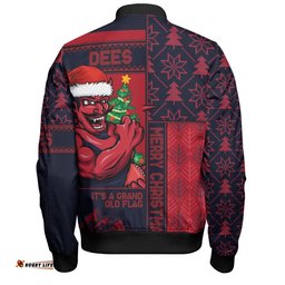 Amazing Aussie Melbourne Merry Christmas Knit Style Festive Spirit Bomber Jacket