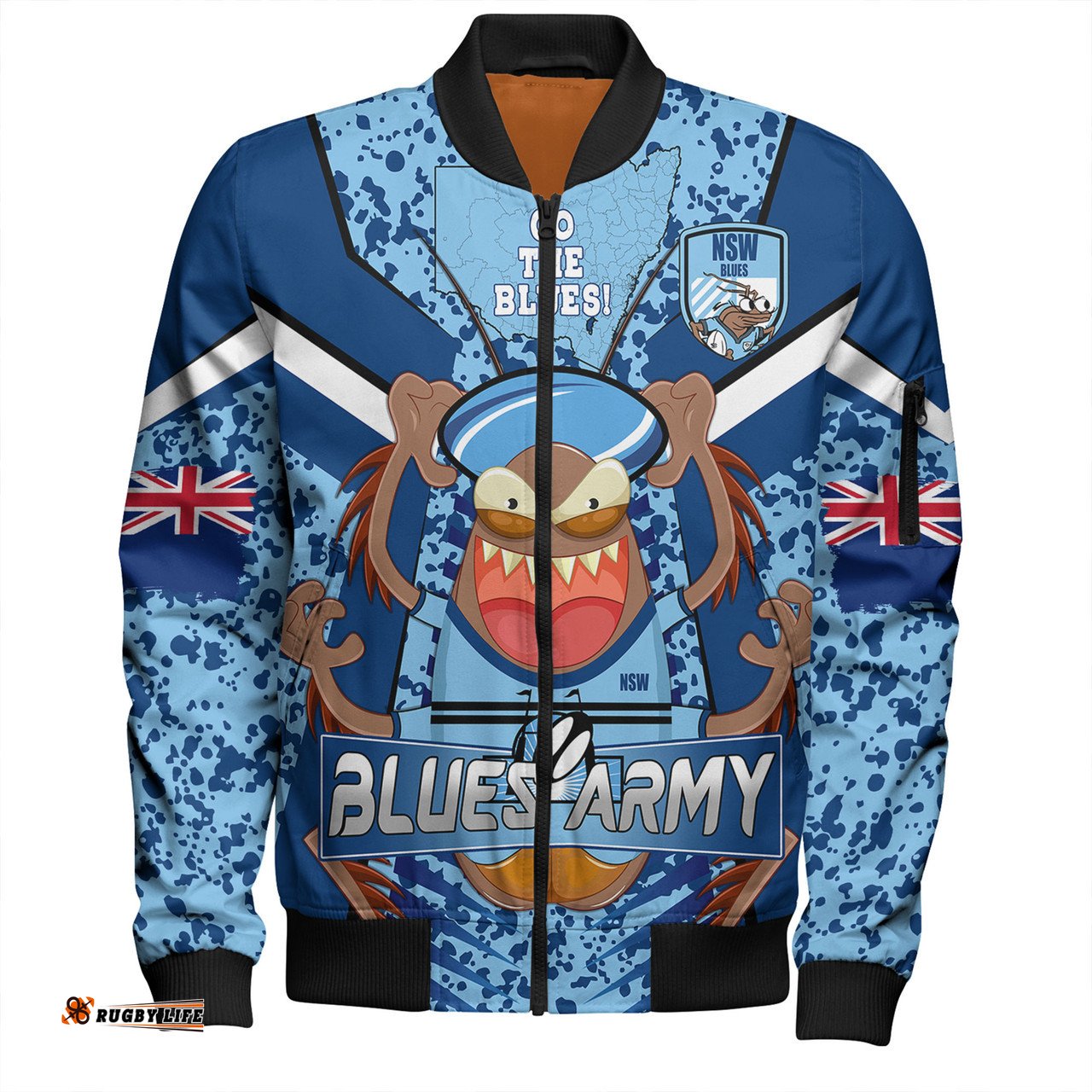Amazing Aussie Cockroach Sport Custom Go Mighty Inspired Bomber Jacket