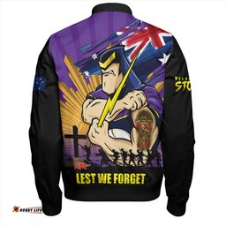 Amazing Aussie Melbourne Storm Fearless ANZAC Defender Bomber Jacket