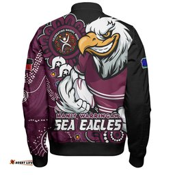 Amazing Aussie Manly Warringah Sea Eagles Power Through Generations NAIDOC Edition Bomber Jacket