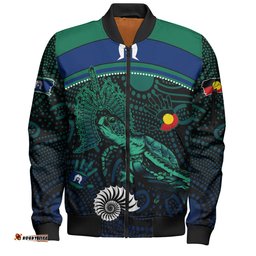 Amazing Aussie Indigenous Australian Aboriginal Turtle Of The Dreaming NAIDOC Edition Bomber Jacket