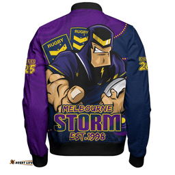Amazing Aussie Melbourne Storm Battle For Glory Rugby Finals Edition Bomber Jacket