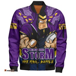 Amazing Aussie Melbourne Storm Final Clash Battle Edition Bomber Jacket