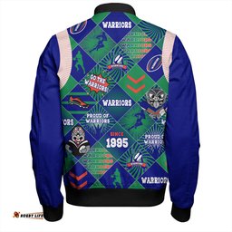 Amazing Aussie New Zealand Warriors Sport Argyle Patterns Style Tough Fan Rugby For Life Bomber Jacket