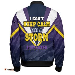 Amazing Aussie Melbourne Storm Custom Melbourne Storm Supporter Bomber Jacket