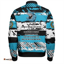 Amazing Aussie Cronulla Sutherland Sharks Theme Song Inspired Bomber Jacket