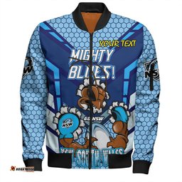 Amazing Aussie Cockroach Sport Custom Mighty Blues Bomber Jacket