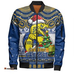 Amazing Aussie Parramatta Eels Aussie Ugly Christmas For Die Hard Fan Supporters Bomber Jacket