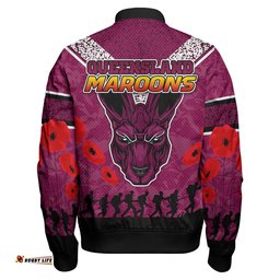 Amazing Aussie Maroons Rugby Custom Anzac Maroons Bomber Jacket