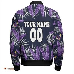 Amazing Aussie Melbourne Storm Custom Tropical Patterns Melbourne Storm Bomber Jacket