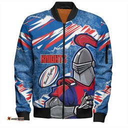 Amazing Aussie Newcastle Knights Sport Theme Song Bomber Jacket