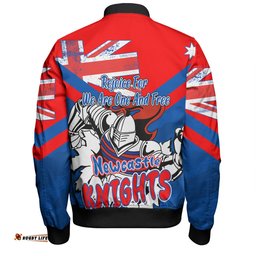 Amazing Aussie Newcastle Knights Happy Australia Day We Are One And Free Bomber Jacket