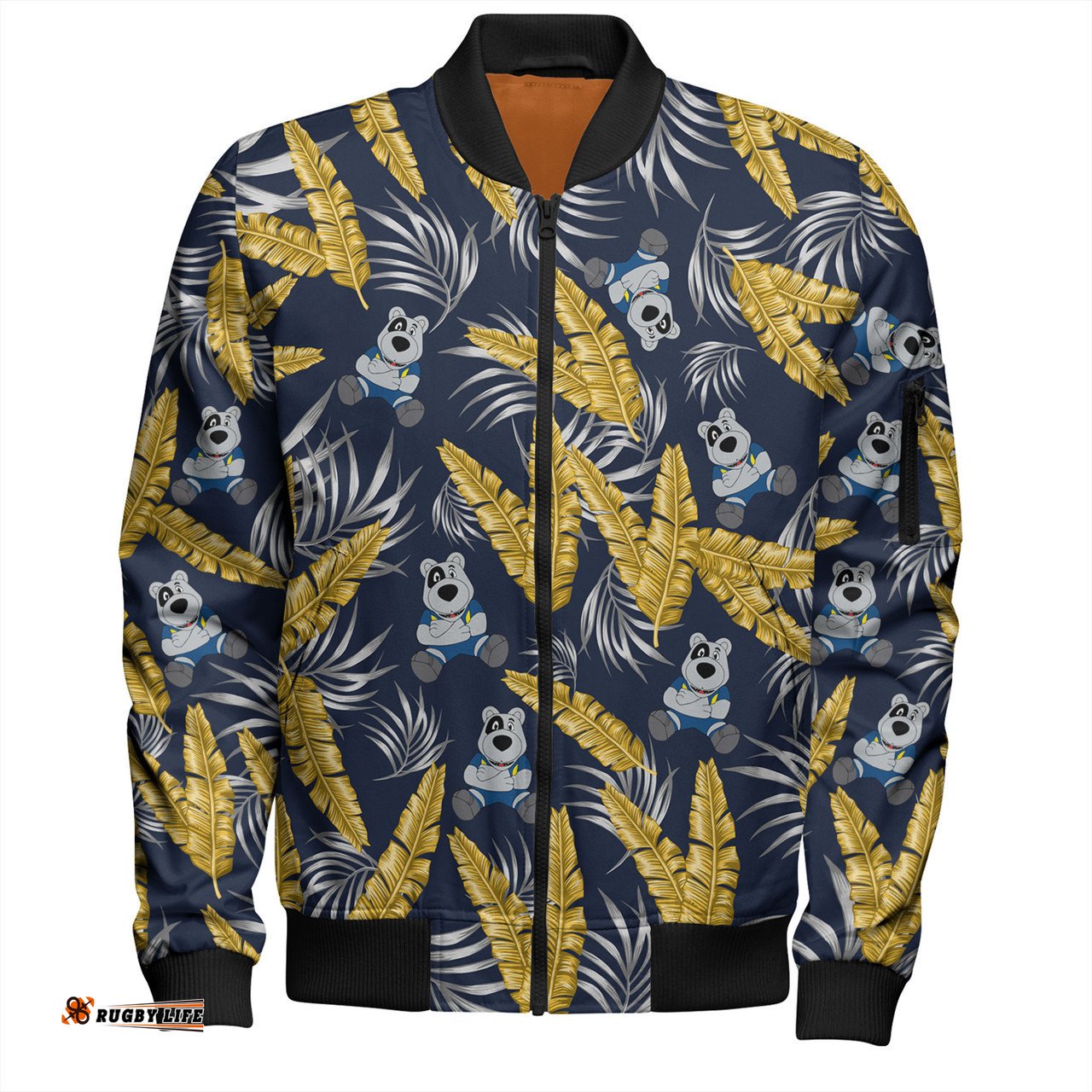 Amazing Aussie North Queensland Cowboys Custom Tropical Patterns North Queensland Cowboys Bomber Jacket