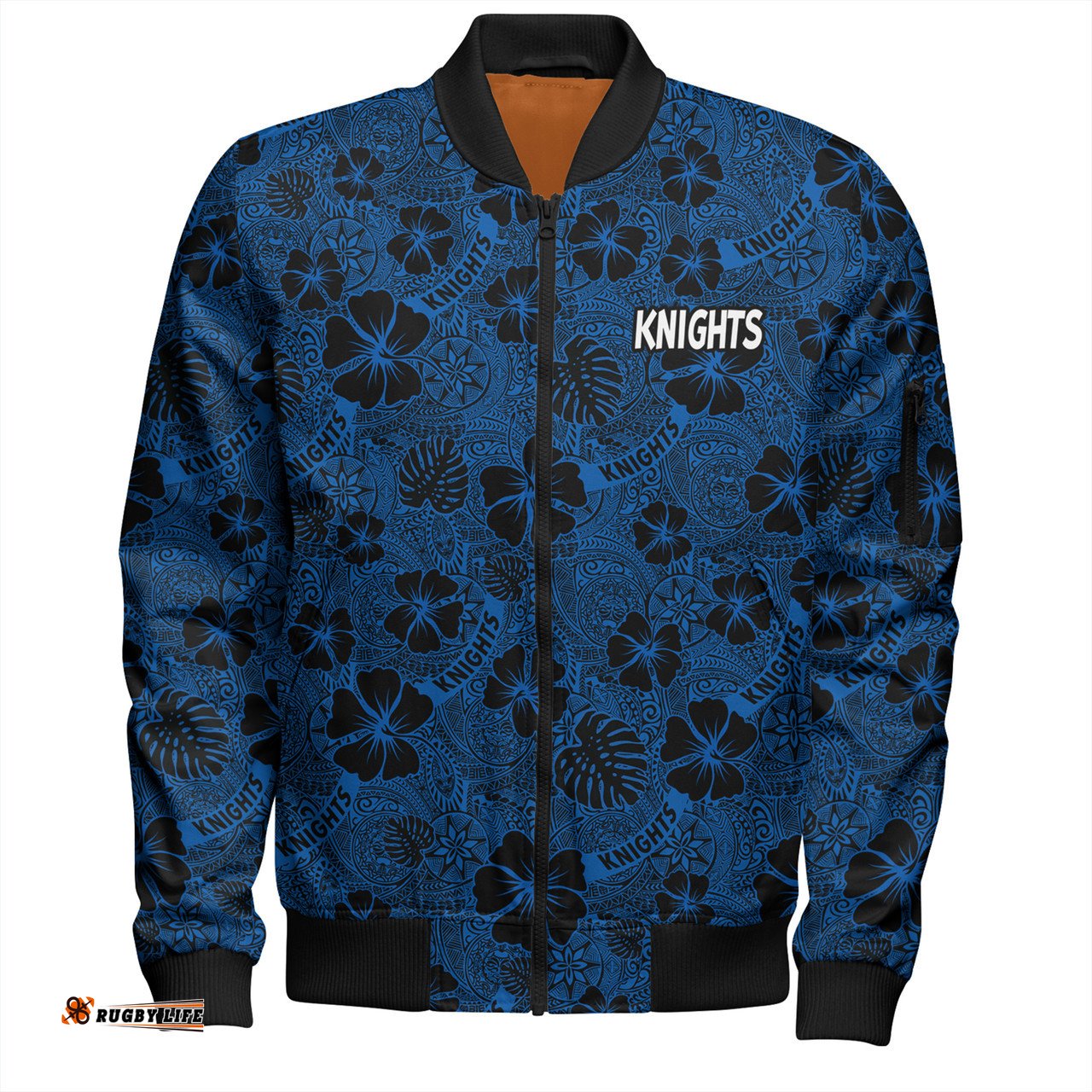 Amazing Aussie Newcastle Knights Sport Scream With Tropical Patterns Bomber Jacket
