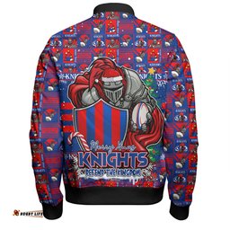 Amazing Aussie Newcastle Knights Merry Ugly Christmas Comic Style Bomber Jacket