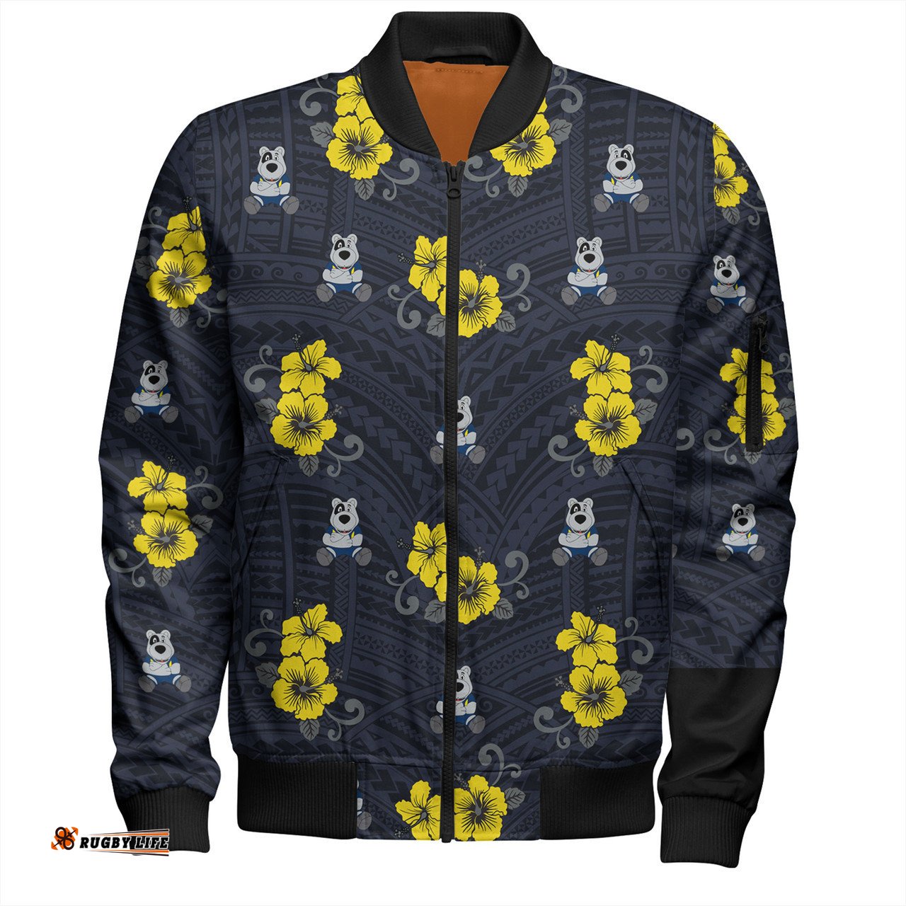 Amazing Aussie North Queensland Cowboys Custom North Queensland Cowboys With Maori Patterns Bomber Jacket